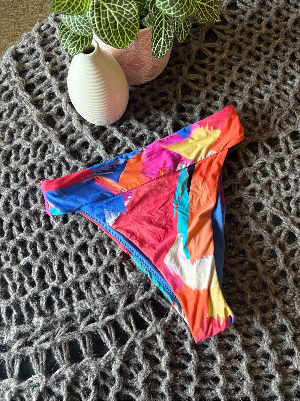 Seafolly Arthouse Banded High Rise Bikini Bottoms